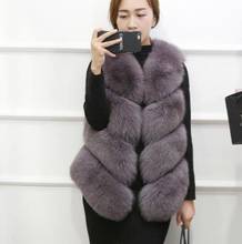Furry 2019 Winter Women's Faux Fur Coat Artificial Fur Vest Furry Vests Femme Jackets Plus Size  Furry Fake Fur Gilet Z2 2024 - buy cheap