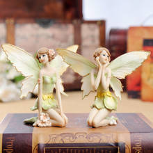 European Flower Fairy Angel Girl Resin Accessories Home Livingroom Desktop Figurines Crafts Coffee Table Decoration Wedding Gift 2024 - buy cheap