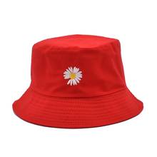 Sombrero de sol con bordado de margaritas para hombre y mujer, gorro de pescador con bordado Floral, doble cara, moda, primavera y verano 2024 - compra barato