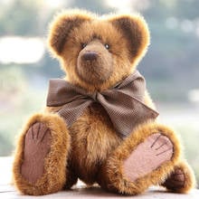 33cm Creative Lucky Teddy Bear Christmas gift Bow-knot Tie Cute Joint Brown Teddy Bear plush children toy doll can sit and stand 2024 - buy cheap