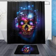 Fantastic Halloween Decor Sugar Skull Day of The Dead Waterproof Polyester Fabric Shower Curtain 2024 - buy cheap