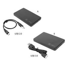Funda de HDD SSD de 2,5 pulgadas, adaptador de caja de disco duro Sata a USB 3,0/2,0, 24BB 2024 - compra barato