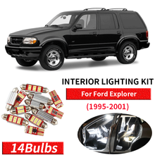 Kit de actualización de luces interiores de coche, led Canbus blanco para Ford Explorer, domo interior Tr, 1995, 1996, 1997, 1998, 1999, 2000, 2001, 14 Uds. 2024 - compra barato