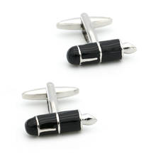 Free Shipping Men's Cufflinks Fountain Pen Design Black Color Quality Copper Cuff Links Wholesale&retail 2024 - buy cheap