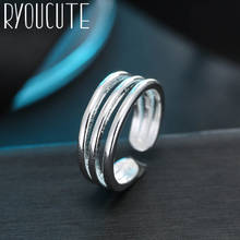 Correntes multi-camadas estilo boho, anel vintage de prata para mulheres, presente de dia dos namorados 2024 - compre barato