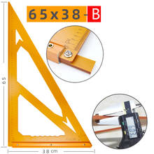 Regla triangular de precisión para carpintería, herramienta de corte de ángulo, regla de trazado cuadrada de 90 grados 2024 - compra barato