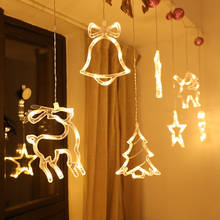 Christmas Decoration Lights LED Fairy String Curtain Light Xmas Tree Deer Star Garland Lighting Window Indoor Outdoor Decor Lamp 2024 - buy cheap