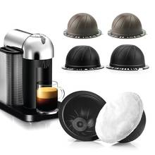 5 шт./компл. одноразовая многоразовая чашка-фильтр для кофе, капсула для Nespresso Vertuo, кофейная посуда, принадлежности для кафе, аксессуары 2024 - купить недорого
