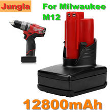 Herramientas de batería de alta capacidad para Milwaukee M12, 12v, 12800mah, iones de litio recargable de herramienta eléctrica, batería de repuesto, batería de respaldo L10 2024 - compra barato