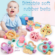 Brinquedos infantis de chocalho para bebês de 0-1 ano, brinquedos de goma para recém-nascidos de 3-6-12 meses 2024 - compre barato