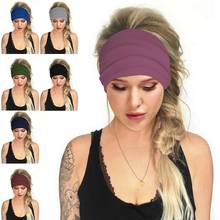 2020 New Unisex Solid Color head band soft yoga sports elastic hair band fashion hair band For women Men turban hair accessories 2024 - buy cheap