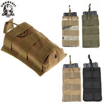 Cartucho de Rifle táctico Molle militar, bolsa de cargador Mag, Clip único del ejército, interfono superior abierto, nailon, caza, AR15, bolsa para munición 2024 - compra barato