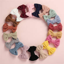 10pcs/lot Candy Colors Hair Bow For Girls Kids Corduroy Bow Hair Clips Barrette Kids DIY Hairbow Hair Accessories New Arrival 2024 - buy cheap