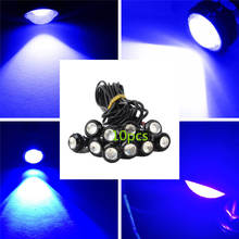 10x9w 18mm 12v 24v azul led eagle eye luz caminhão do carro caminhão drl daytime running reversa backup sinal de estacionamento lâmpada 2024 - compre barato