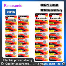 Panasonic-Batería de botón de litio para coche, 3V, CR1220, CR1220, Control remoto, alarma eléctrica, luces LED, juguete, 20 Uds. 2024 - compra barato
