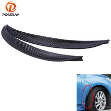 POSSBAY 2Pcs Car Wheel Eyebrow Trim Lips Strip Fender Flare Protective Carbon Fiber Look Universal Auto Exterior Accessories 2024 - buy cheap