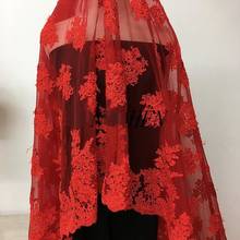 Capa protetora para vestido de casamento com tecido de malha bordada com osso vermelho para vestido de carro tx1344 2024 - compre barato