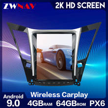 ZWNAV 9,7 ''Tesla стиль Android 9,0 автомобильный DVD GPS навигационный плеер для Hyundai sonata 2012-2016 для авто ручной AC PX6 CARPLAY 2024 - купить недорого