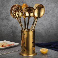 Cucharas doradas de acero inoxidable para sopa, utensilios de Cocina, accesorios para el hogar y restaurante, 1 ud. 2024 - compra barato