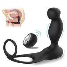 LOAEY-vibrador con Control remoto para hombres, Juguetes sexuales, tapón Butt, masaje de próstata, retardante Anal, eyaculación, Sex Shop 2024 - compra barato