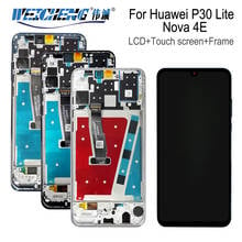 6,15 "ЖК-дисплей для huawei P30 Lite, сенсорный экран с рамкой, дигитайзер для huawei P30 Lite Nova 4E, замена дисплея 2024 - купить недорого