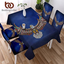 Beddingoutlet eagle toalha de mesa geométrica à prova dgeometric água jantar pano galaxy decoração para casa noite céu capa de mesa lavável 2024 - compre barato