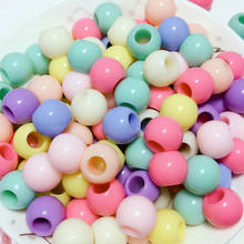 50Pcs 12mm Mix Color Acrylic Big Holes Round Loose Beads Plastic Beads For Making DIY Necklace Bracelet Jewelry Accessories 2024 - buy cheap