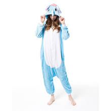 Kigurumi-Pijama de franela para hombre y mujer, ropa de dormir de invierno con dibujos de animales, elefante, Unisex 2024 - compra barato