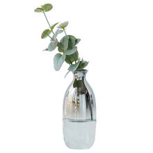 Florero de cristal nórdico florero secado gradiente de plata minijarrones ligeros para decoración del hogar Accesorios Decoración Para sala de estar regalo 2024 - compra barato