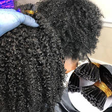 Extensão de cabelo encaracolado 3 em 1g/fio, extensão de cabelo humano braizliano remy, fio de 100g por pacote, cor natural para mulheres 2024 - compre barato