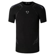 Camiseta de deporte para hombres jeansian camisetas de gimnasio fitness correr entrenamiento fútbol manga corta ajuste seco LSL020 negro 2024 - compra barato