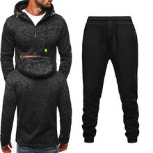 Men Casual Sets Tracksuit Zipper Hooded Hoodies Sweatshirt Outfit+Sweatpants Two Piece Set Man Clothing Male Suit Ropa Hombre 2024 - buy cheap