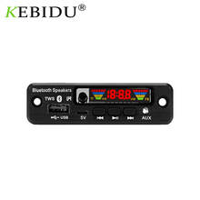 Kebidu tws-kit automotivo para mp3 player, com bluetooth 5.0, decodificador, 5v, sem fio, rádio fm, usb, 3.5mm, entrada auxiliar 2024 - compre barato