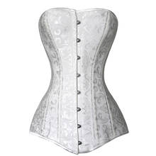 Womens 14 Steel Double Boned Overbust Long Torso Corsets Bustiers Waist Trainer Hourglass Corsets Cincher Plus Size Corselet Top 2024 - buy cheap