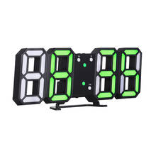 Reloj Digital LED 3D con modo nocturno brillante, reloj de mesa electrónico ajustable, pantalla de 24/12 horas, reloj despertador colgante de pared 2024 - compra barato