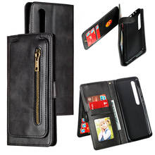 9 Cards Wallet Purse Case For Xiaomi 10 10 Pro A3 Business Book Zipper Flip Leather Cover For Redmi Note 7 8 Pro Phone Case Capa 2024 - buy cheap