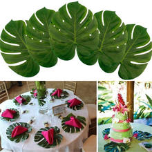 Wedding Decoration 12pcs/set Vintage Table Cloth Supplies Fabric Green Artificial Palm Leaves DIY Hawaiian Party Decorations-S 2024 - купить недорого