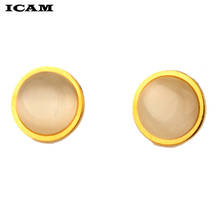 ICAM Wholesale Oval  Stud  Earrings Gold  Fashion Earrings For Women Stainless Steel  Stud Earrings Jewelry 2024 - buy cheap