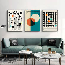 Cuadro geométrico multicolor abstracto para pared, pintura en lienzo para decoración del hogar, cuadro de pared moderno, impresiones, carteles nórdicos para sala de estar 2024 - compra barato