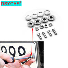 DSYCAR 1 Set Chrome Anti-theft Screws Car License Plate Bolts Frame Screws 2024 - buy cheap