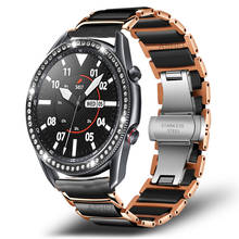 for galaxy watch 3 41mm 45mm band 46mm 42mm bezel ring for samsung galaxy watch 3 ceramic stainless steel strap Bling bezel loop 2024 - купить недорого