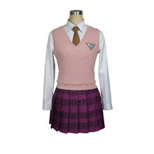 New Game Danganronpa V3 Akamatsu Kaede Cosplay Costume Japanese Anime Uniform Clothes Shirt and Vest and Skirt and Tie And sock 2024 - buy cheap