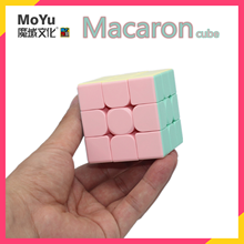 Nuevo diseño de cubos de macarrones Moyu 3x3 cubo mágico 3x3 velocidad cubee cube Moyu macaron adorable cubo mágico juguetes rompecabezas profesionales Moyu macarons cubes 3x3 magic cube neo game cube magia game gear 2024 - compra barato
