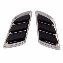 POSSBAY 1 Pair ABS Black And Silver Car Air Flow Vent Stickers 3D Universal Intake Turbo Bonnet Vent Fender Decals Car Styling 2024 - buy cheap
