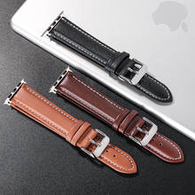 Genuine Leather Watchbands Iwatch 6 for Apple Watch Series 5 40mm Strap Band for Apple Watch 4 3 38mm 42mm 44mm Straps Wristband 2024 - buy cheap