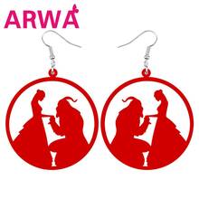 ARWA, акриловые большие круглые полые серьги-подвески в форме капли, украшения для женщин, девочек-подростков, подарок для детей 2024 - купить недорого