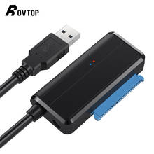 Кабель Rovtop USB 3,0 SATA 3, адаптер Sata к USB, поддержка 2,5 или 3,5 дюйма, внешний SSD HDD жесткий диск, 22 Pin Sata III кабель 2024 - купить недорого