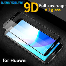 9D Full cover Tempered Glass for Huawei Y9 Pro 2018 Y7 Prime Screen Protector on Huawei Y7 lite 2019 Protective Film Full Glue 2024 - buy cheap