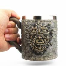 Tribal Sheikhs Elders Stainless Steel Resin 3D Beer Mug Goblet Game Tankard Coffee Cup Wine Glass Mugs 450ML BEST GOT Gift 2024 - buy cheap