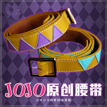 Cinturón de lona de Anime JoJo's Bizarre Adventure para hombre y mujer, faja de algodón para estudiantes, moda para Kujo Jotaro, cinturón informal para Cosplay 2024 - compra barato